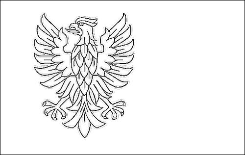 Umriss der Flagge Masowien (Mazowieckie) zum Ausmalen