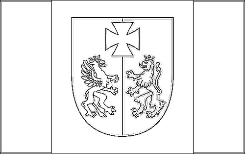 Umriss der Flagge Karpatenvorland (Podkarpackie) zum Ausmalen