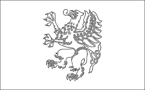 Umriss der Flagge Pommern (Pomorskie) zum Ausmalen