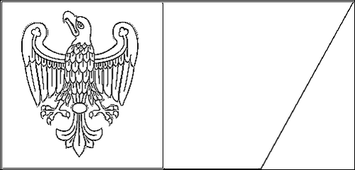 Umriss der Flagge Großpolen (Wielkopolskie) zum Ausmalen