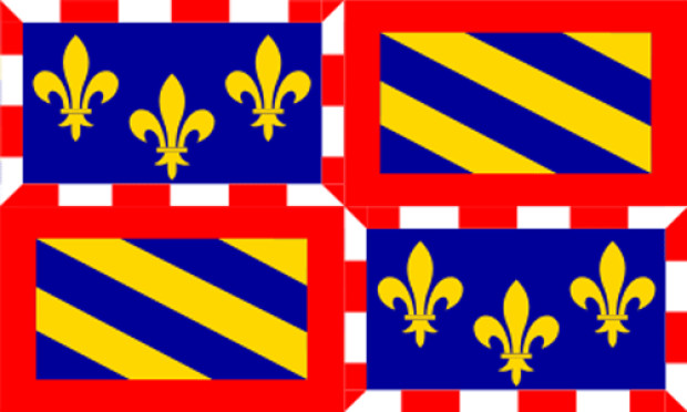 Flagge Burgund (Bourgogne), Fahne Burgund (Bourgogne)