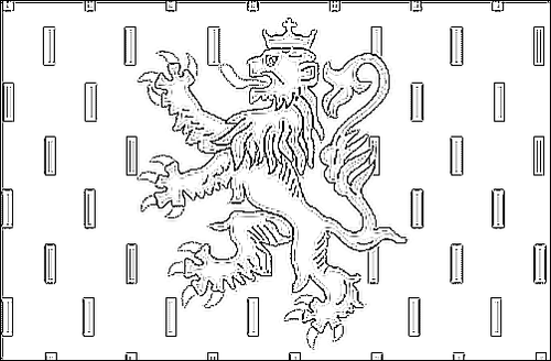 Umriss der Flagge Franche-Comté zum Ausmalen