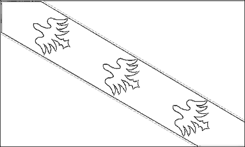 Umriss der Flagge Lothringen (Lorraine) zum Ausmalen