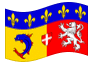 Animierte Flagge Rhône-Alpes