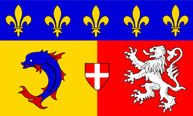 Flagge Rhône-Alpes