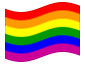 Animierte Flagge Regenbogen