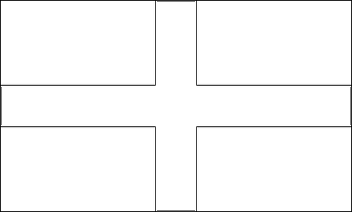 Umriss der Flagge England zum Ausmalen