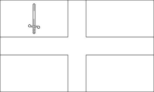 Umriss der Flagge London zum Ausmalen