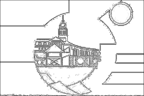 Umriss der Flagge Tshwane (City of Tshwane Metropolitan Municipality) zum Ausmalen