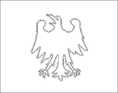 Umriss der Flagge Heiliges Römisches Reich (bis 1401) zum Ausmalen