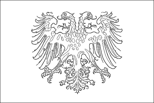 Umriss der Flagge Heiliges Römisches Reich (ab 1400) zum Ausmalen
