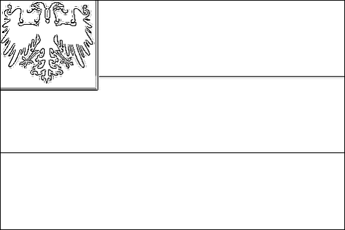 Umriss der Flagge Seekriegsflagge der Reichsflotte (1848-1852) zum Ausmalen