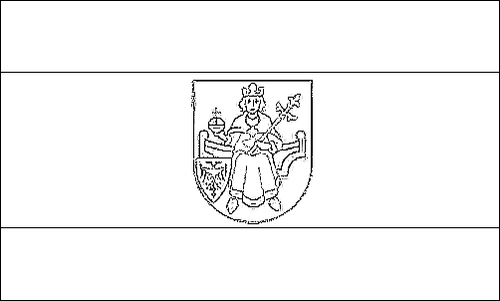 Umriss der Flagge Saterland (Seelterlound) zum Ausmalen