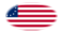 Betsy Ross (USA 1777-1795)-Flagge als ovale Vignette