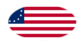 Betsy Ross (USA 1777-1795)-Flagge als ovale Vignette