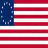 Betsy Ross (USA 1777-1795)-Flagge quadratisch
