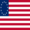 Betsy Ross (USA 1777-1795)-Flagge quadratisch