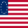 Betsy Ross (USA 1777-1795)-Flagge quadratisch