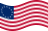 Wehende Betsy Ross (USA 1777-1795)-Flagge statisch