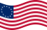 Wehende Betsy Ross (USA 1777-1795)-Flagge statisch