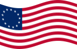 Wehende Betsy Ross (USA 1777-1795)-Flagge statisch