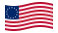 Betsy Ross (USA 1777-1795)-Flagge wehend