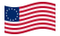 Betsy Ross (USA 1777-1795)-Flagge wehend