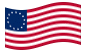Betsy Ross (USA 1777-1795)-Flagge wehend