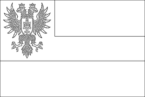 Umriss der Flagge Tschernihiw zum Ausmalen