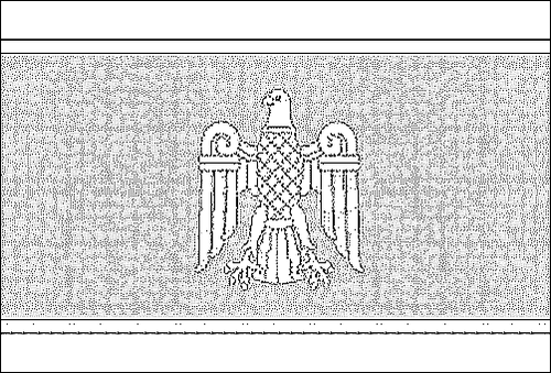 Umriss der Flagge Tscherniwzi zum Ausmalen