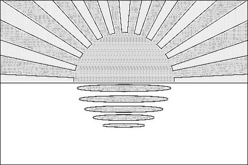 Umriss der Flagge Donezk zum Ausmalen
