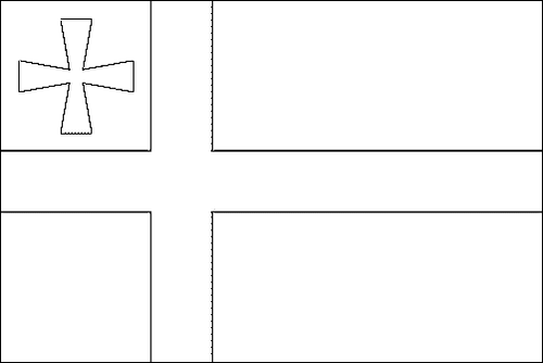 Umriss der Flagge Wolhynien zum Ausmalen