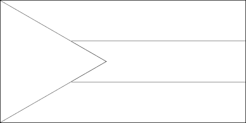 Umriss der Flagge Bahamas zum Ausmalen