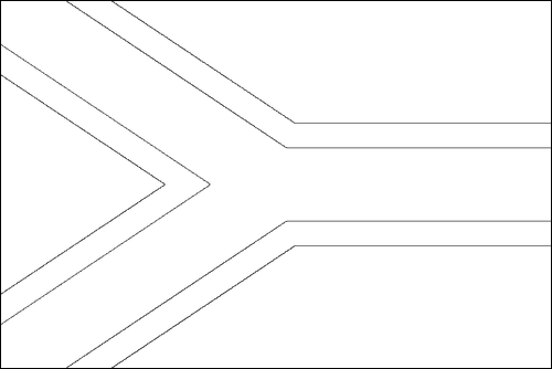 Umriss der Flagge Südafrika zum Ausmalen