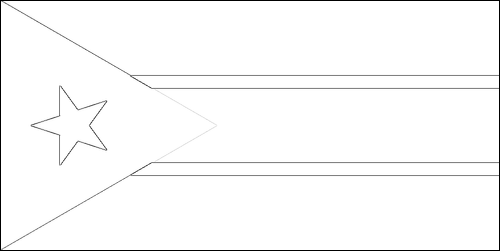 Umriss der Flagge Südsudan zum Ausmalen