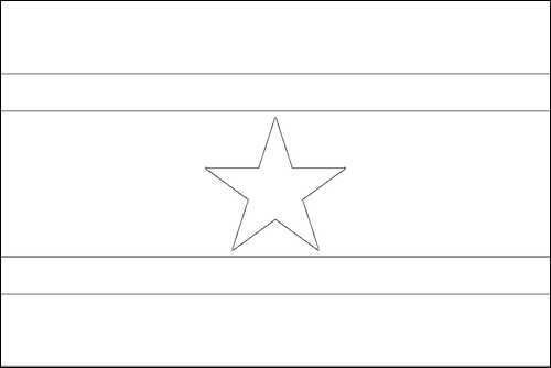 Umriss der Flagge Suriname zum Ausmalen