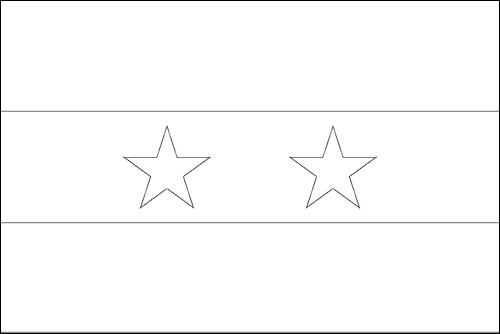 Umriss der Flagge Syrien zum Ausmalen