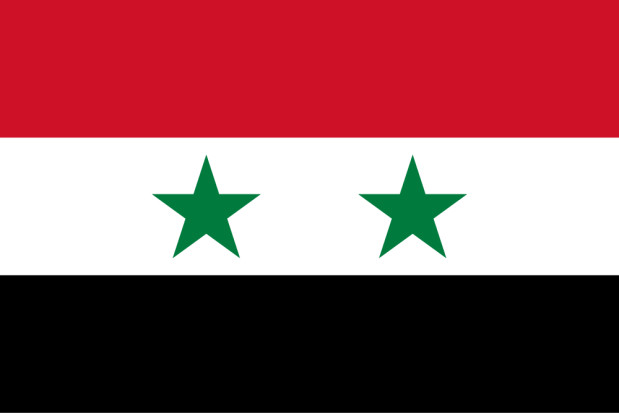 Syrien Flagge , syrische Flagge , Syrien Fahne auf