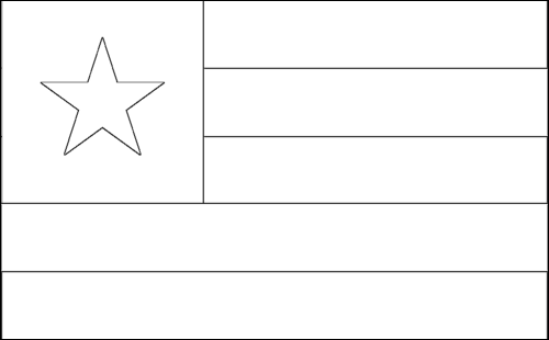 Umriss der Flagge Togo zum Ausmalen
