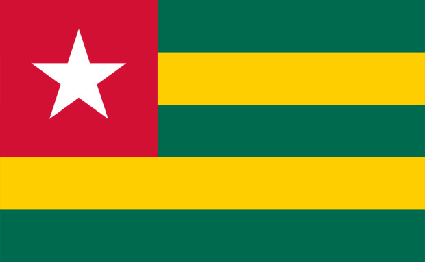 Flagge Togo, Fahne Togo
