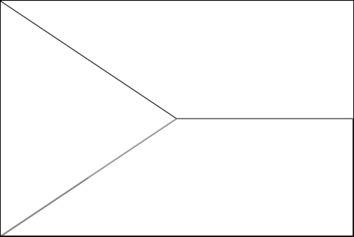 Umriss der Flagge Tschechische Republik zum Ausmalen