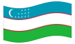 Animierte Flagge Usbekistan
