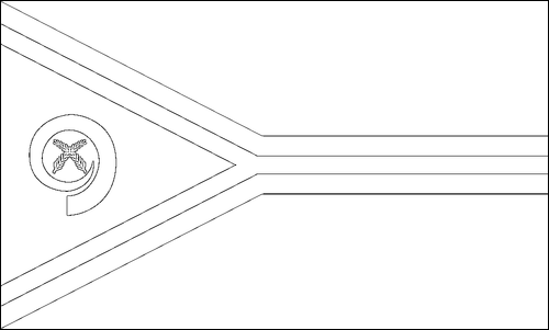 Umriss der Flagge Vanuatu zum Ausmalen