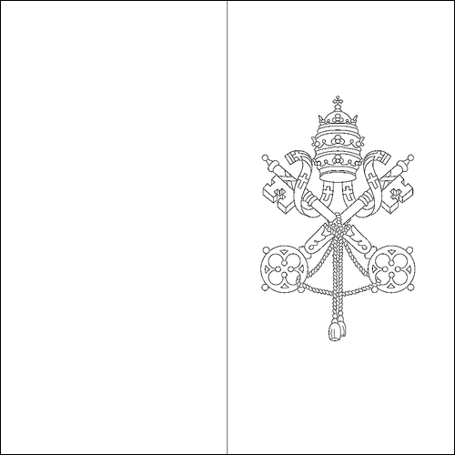 Umriss der Flagge Vatikanstadt / Vatikanstaat zum Ausmalen