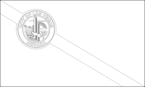 Umriss der Flagge Las Vegas zum Ausmalen