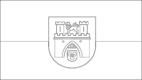 Umriss der Flagge Hannover zum Ausmalen