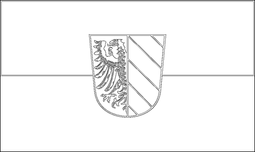 Umriss der Flagge Nürnberg zum Ausmalen
