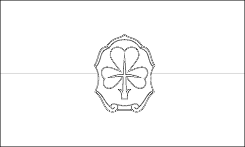 Umriss der Flagge Fürth zum Ausmalen