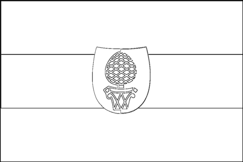 Umriss der Flagge Augsburg zum Ausmalen