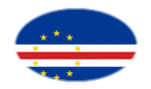 Kap Verde-Flagge als ovale Vignette